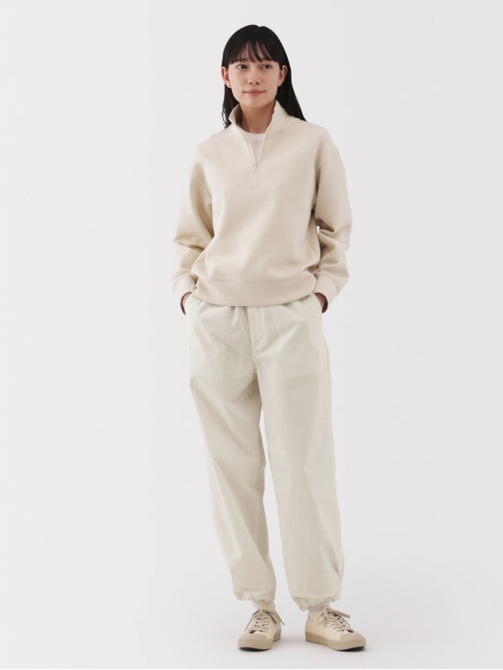 Muji Women's Utility Easy Wide Pants